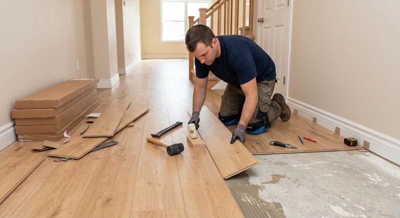 Laminate Floor Replacement in Foxboro, MA