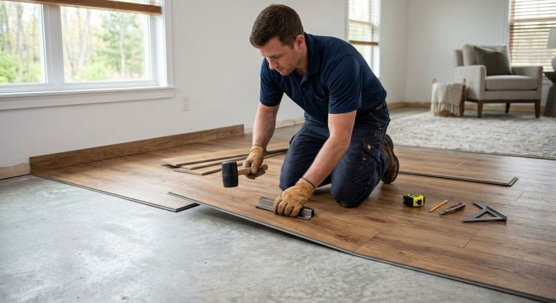 Luxury Vinyl Tile Installation in Needham, MA